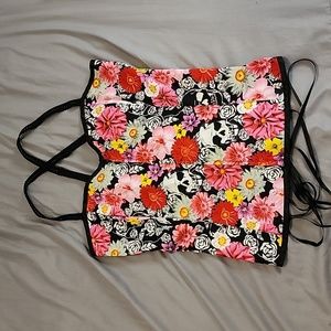 Hell Bunny Floral and Skull Corset